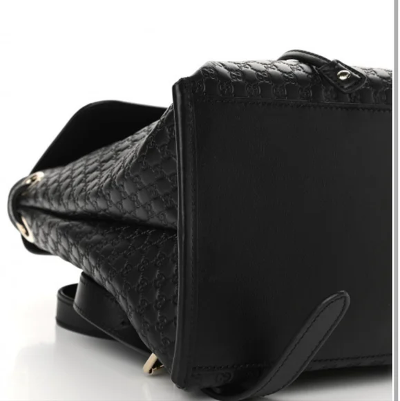 Gucci Black Microguccisma Backpack Purse - Picture 5 of 16